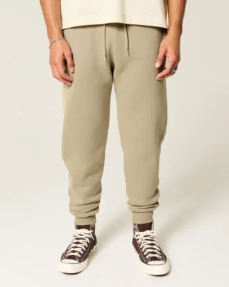 Entspannte Jogginghose mit Rippstrick