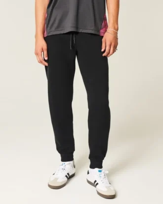 Entspannte Jogginghose mit Rippstrick