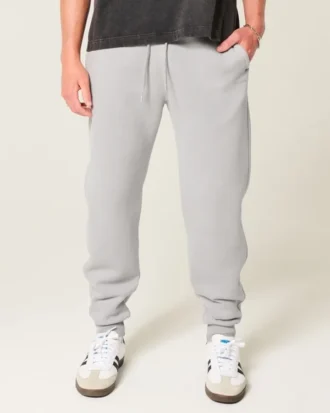 Entspannte Jogginghose mit Rippstrick