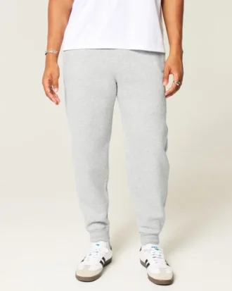 Entspannte Jogginghose mit Rippstrick