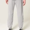 Entspannte Jogginghose mit Rippstrick