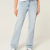 Entspannte Straight-Jeans mit niedriger Leibhöhe und heller Waschung Entspannte Straight-Jeans mit niedriger Leibhöhe und heller Waschung