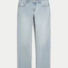Entspannte Straight-Jeans mit niedriger Leibhöhe und heller Waschung Entspannte Straight-Jeans mit niedriger Leibhöhe und heller Waschung