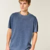 Entspanntes gewaschenes Crew-T-Shirt Entspanntes gewaschenes Crew-T-Shirt
