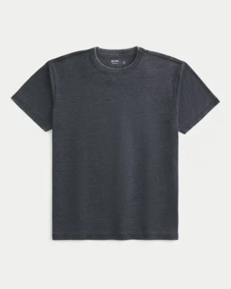 Entspanntes gewaschenes Crew-T-Shirt