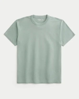Entspanntes gewaschenes Crew-T-Shirt
