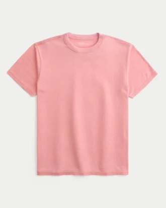 Entspanntes gewaschenes Crew-T-Shirt