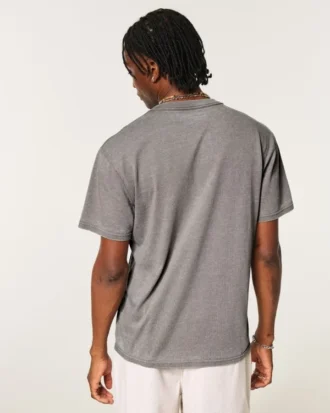 Entspanntes gewaschenes Crew-T-Shirt