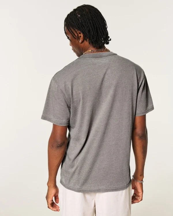 Entspanntes gewaschenes Crew-T-Shirt Entspanntes gewaschenes Crew-T-Shirt