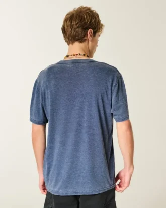 Entspanntes gewaschenes Crew-T-Shirt