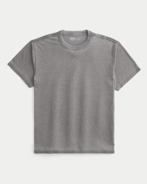 Entspanntes gewaschenes Crew-T-Shirt Entspanntes gewaschenes Crew-T-Shirt