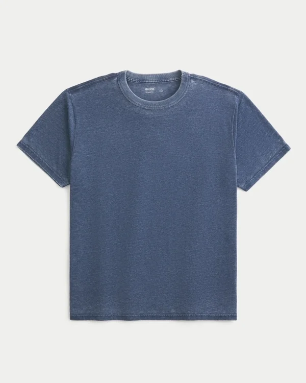 Entspanntes gewaschenes Crew-T-Shirt Entspanntes gewaschenes Crew-T-Shirt