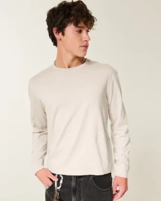 Entspanntes Langarm-T-Shirt aus Baumwolle