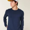 Entspanntes Langarm-T-Shirt aus Baumwolle Entspanntes Langarm-T-Shirt aus Baumwolle