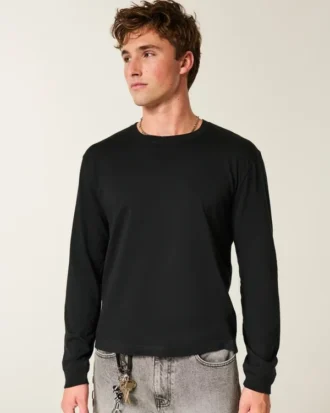 Entspanntes Langarm-T-Shirt aus Baumwolle