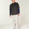 Entspanntes Langarm-T-Shirt aus Baumwolle Entspanntes Langarm-T-Shirt aus Baumwolle
