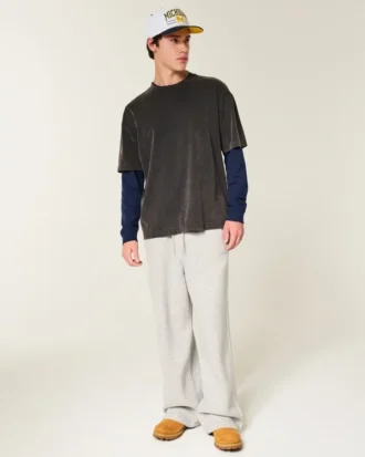Entspanntes Langarm-T-Shirt aus Baumwolle