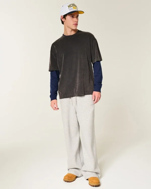 Entspanntes Langarm-T-Shirt aus Baumwolle Entspanntes Langarm-T-Shirt aus Baumwolle