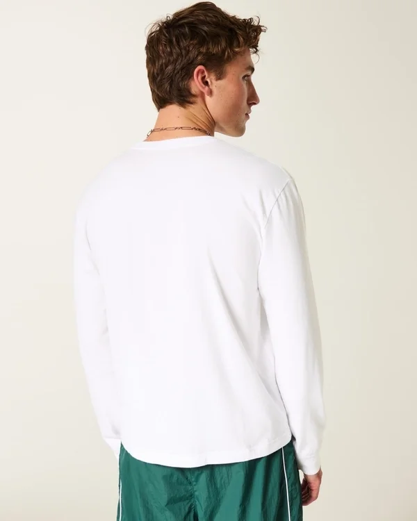 Entspanntes Langarm-T-Shirt aus Baumwolle Entspanntes Langarm-T-Shirt aus Baumwolle