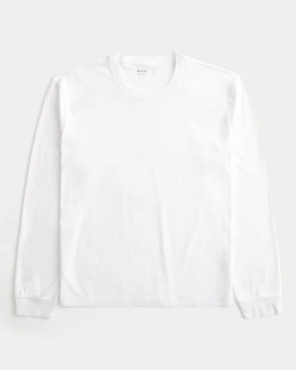 Entspanntes Langarm-T-Shirt aus Baumwolle Entspanntes Langarm-T-Shirt aus Baumwolle