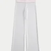 Faltbund-Strickhose mit ausgestelltem Bein Faltbund-Strickhose mit ausgestelltem Bein