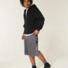 Flame Graphic Super Baggy Denim Painter Shorts