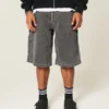Flame Graphic Super Baggy Denim Painter Shorts
