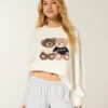 Flanell-Shorts mit Rüschen