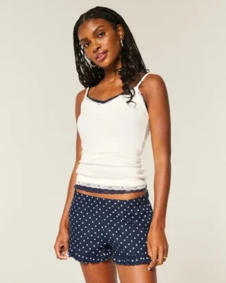 Flanell-Shorts mit Rüschen Flanell-Shorts mit Rüschen
