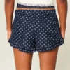 Flanell-Shorts mit Rüschen