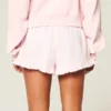 Flanell-Shorts mit Rüschen