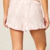 Flanell-Shorts mit Rüschen