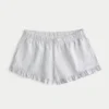 Flanell-Shorts mit Rüschen