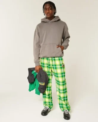 Flannelhose mit Grafikprint der University of Oregon Ducks