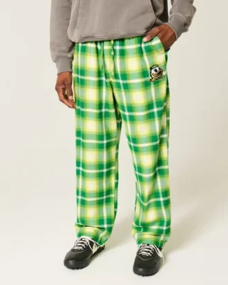 Flannelhose mit Grafikprint der University of Oregon Ducks