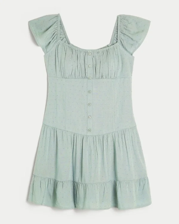 Flatterärmel-Skort-Kleid Flatterärmel-Skort-Kleid