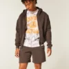 Fleece-Shorts über dem Knie Fleece-Shorts über dem Knie