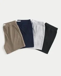 Fleece-Shorts über dem Knie, 4er-Pack