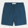 Fleece-Shorts mit Icon-Motiv, Länge über dem Knie