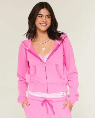 Frottee-Hoodie mit Reißverschluss