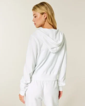 Frottee-Hoodie mit Reißverschluss