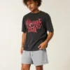 Fußballshorts aus Strick mit Logo, mittellang