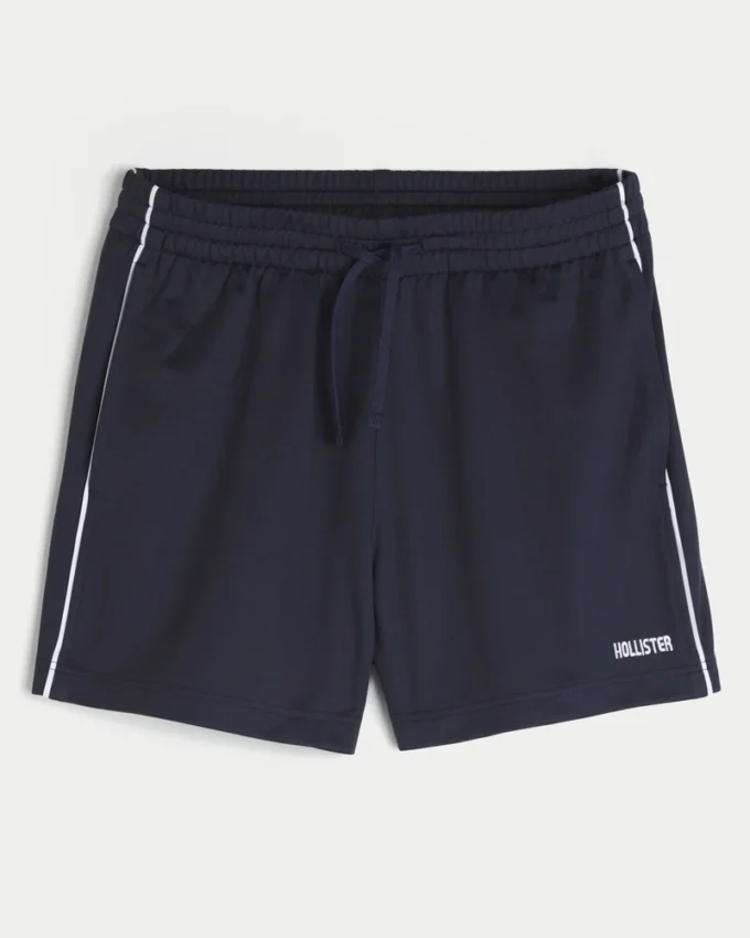Fußballshorts aus Strick mit Logo, mittellang Fußballshorts aus Strick mit Logo, mittellang