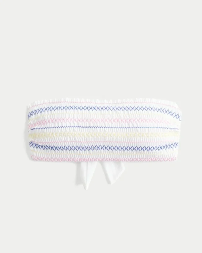 Gerafftes Bandeau-Bikini-Oberteil Gerafftes Bandeau-Bikini-Oberteil