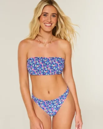 Gerafftes Bandeau-Bikini-Oberteil