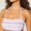 Gerafftes Bandeau-Bikini-Oberteil