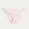 Gerippte Bikinihose mit niedriger Leibhöhe