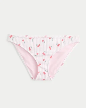 Gerippte Bikinihose mit niedriger Leibhöhe