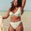 Gerippte Cheekiest-Bikinihose mit hohem Beinausschnitt