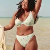 Gerippte Cheekiest-Bikinihose mit hohem Beinausschnitt